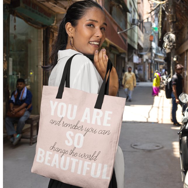 Inspiration You Are So Beautiful Positive Quote  Tote Bag (Creator Uploaded)