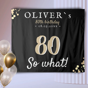 Inspirational 80th Birthday Party Backdrop Tapestry