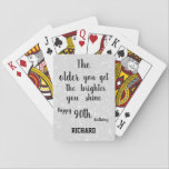 Inspirational 90th Birthday Personalised Playing Cards<br><div class="desc">Silver gray inspirational 90th birthday Playing Cards Gift.</div>