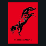 Inspirational Achievement Red Black Horse Pop Art Poster<br><div class="desc">Wild Horses Digital Artworks,  Paintings,  Pictures and Images</div>