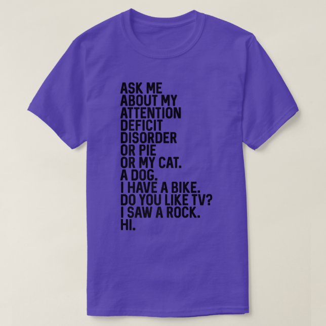 Inspirational ADHD Awareness Empowering Positivity T-Shirt (Design Front)