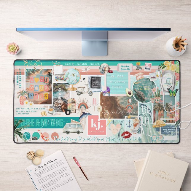 Inspirational Aesthetic Collage | Vision Board Desk Mat (Creator Uploaded)