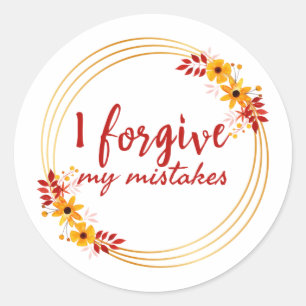 inspirational affirmations about self acceptance classic round sticker