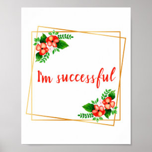 inspirational affirmations for work poster