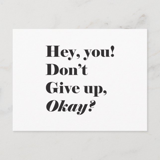 Inspirational and Encouraging quote Postcard (Front)