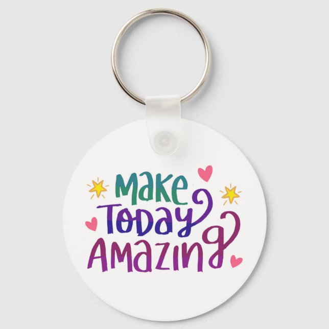 Inspirational and Motivational Quote Key Ring (Front)