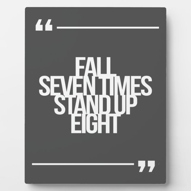 Inspirational and motivational quote plaque (Front)