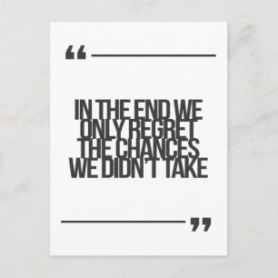 Inspirational and motivational quote postcard