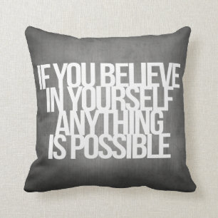Inspirational and motivational quotes cushion
