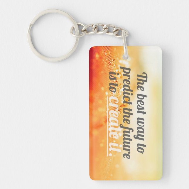 Inspirational and motivational quotes key ring (Front)