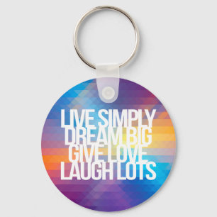 Inspirational and motivational quotes key ring