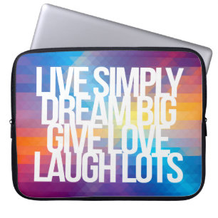 Inspirational and motivational quotes laptop sleeve