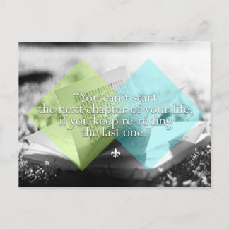 Inspirational and motivational quotes postcard