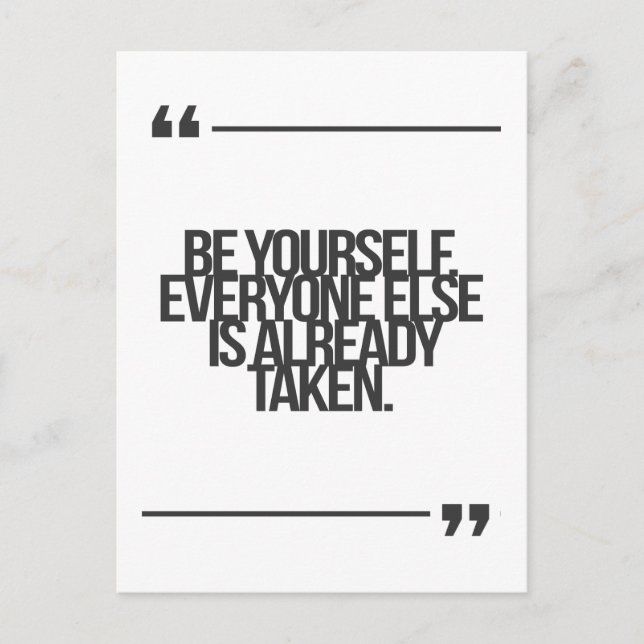 Inspirational and motivational quotes postcard (Front)