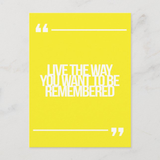 Inspirational and motivational quotes postcard (Front)