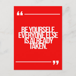 Inspirational and motivational quotes postcard