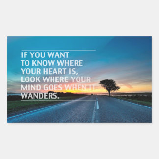 Inspirational and motivational quotes rectangular sticker