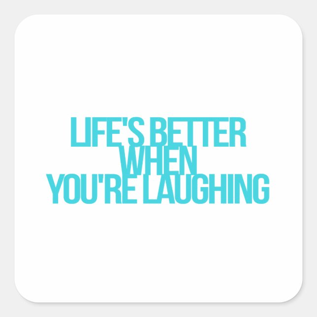 Inspirational and motivational quotes square sticker (Front)