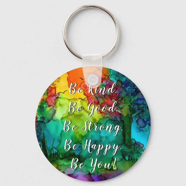 Inspirational and Motivational Words Keychain (Front)