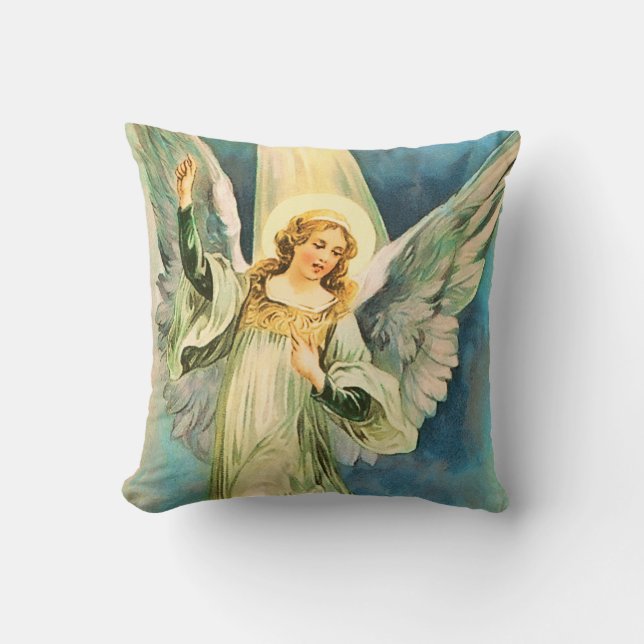 Inspirational Angel Christmas Cushion (Front)