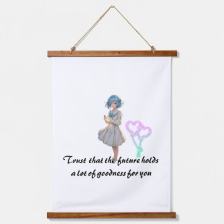 Inspirational Anime Girl Hopeful Future Hanging Tapestry