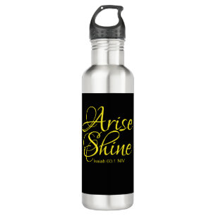 Inspirational Arise and Shine Faith Black 710 Ml Water Bottle