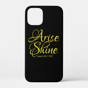 Inspirational Arise and Shine Faith Black iPhone 12 Mini Case