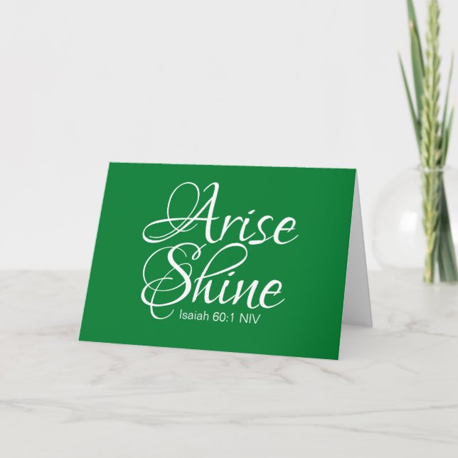 Inspirational Arise and Shine Faith Christmas Card (Front)