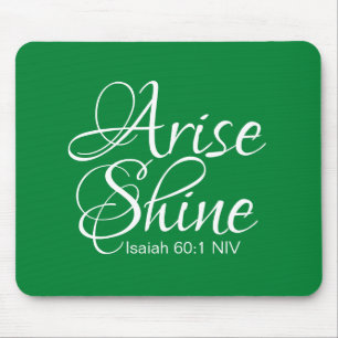 Inspirational Arise and Shine Success Bible Verse Mouse Pad