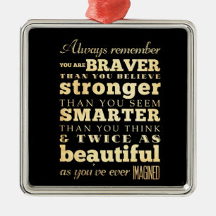 Inspirational Art -Dr Quote Metal Tree Decoration