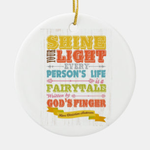 Inspirational Art - Hans Christian Andersen. Ceramic Tree Decoration