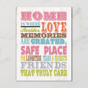 Inspirational Art - Home Postcard