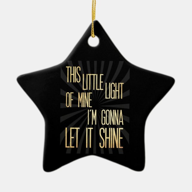 Inspirational Art - Little Light. Ceramic Ornament (Front)
