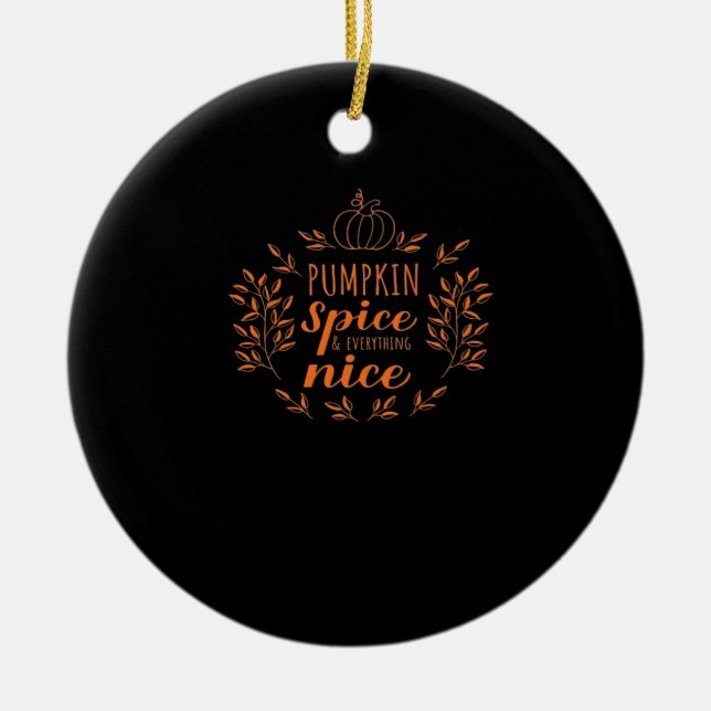 Inspirational Autumn Quote Ceramic Ornament (Front)