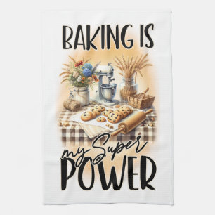 Inspirational Baking Is My Superpower Tea Towel