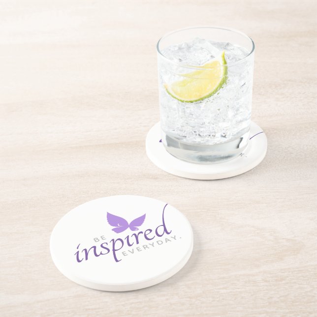 Inspirational Be Inspired Everyday Butterfly Coaster (Side)