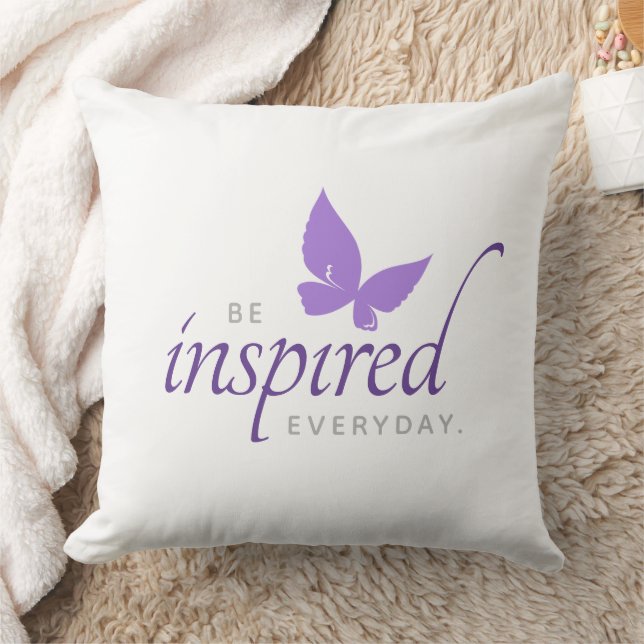 Inspirational Be Inspired Everyday Butterfly Cushion (Blanket)