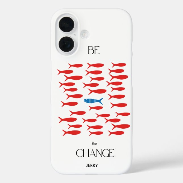 Inspirational "Be the Change" Motivational Case-Mate iPhone Case (Back)