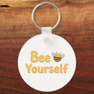 Inspirational "Be Yourself" Positive Message Key Ring