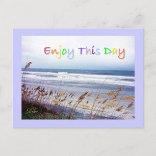 Inspirational Beach Rainbow Postcard by SRF