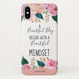 Inspirational Beautiful Mindset Quote Personalised iPhone X Case