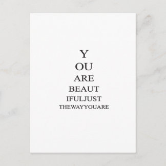 Inspirational Beauty Love Quote Postcard