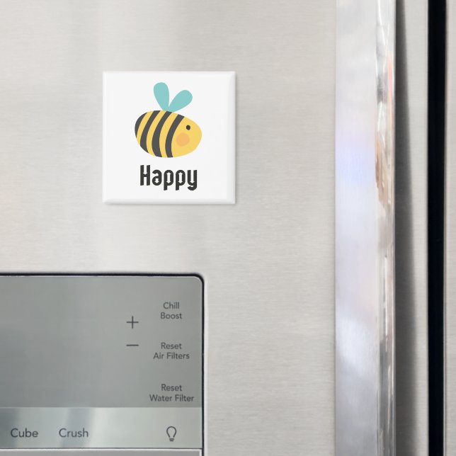 Inspirational Bee Happy  Magnet (In Situ (Fridge))