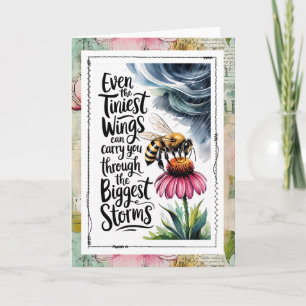 Inspirational Bee Weathering The Storm Faith  Card