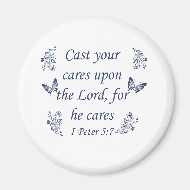 Inspirational bible quote designs magnet (Front)