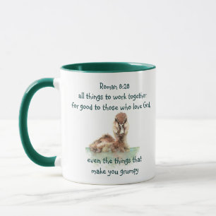 Inspirational Bible Quote Rom 8:28 Work together   Mug