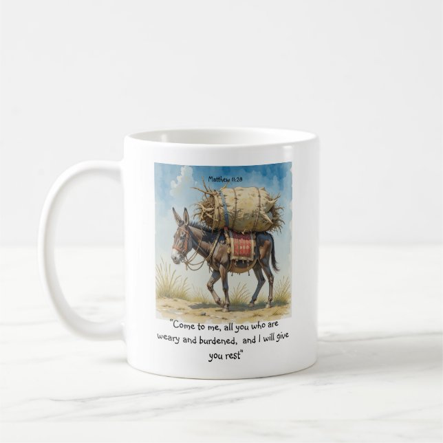 Inspirational Bible Scripture Quote Matt  Coffee Mug (Left)