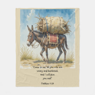 Inspirational Bible Scripture Quote Matt Fleece Blanket