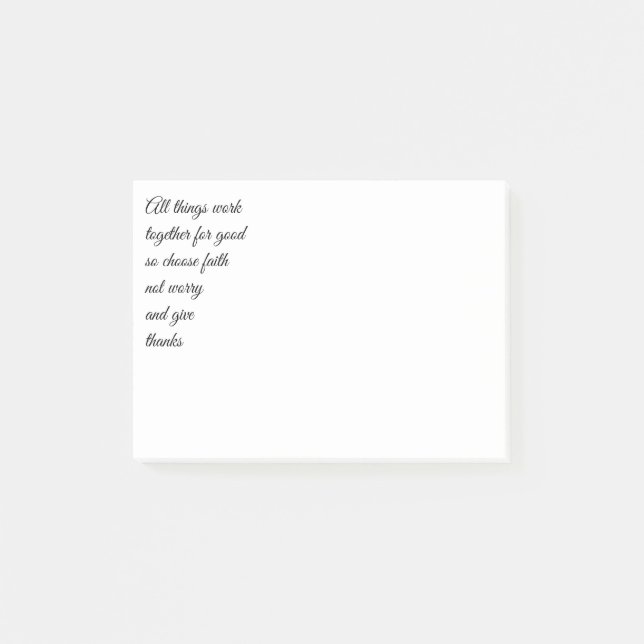 Inspirational Bible Scripture Quotes Post-it Notes (Front)