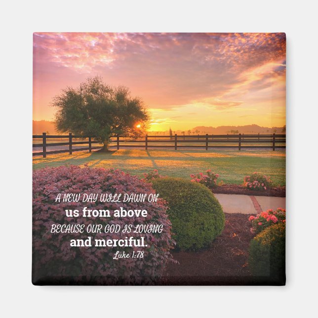 Inspirational Bible Verse "A New Day" Magnet (Front)